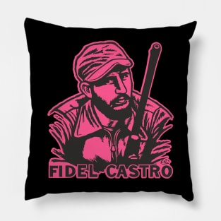 Fidel Castro's Anti-Capitalism Stance - Portrait Art Pillow