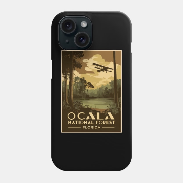 Ocala National Forest Vintage Poster Phone Case by Perspektiva