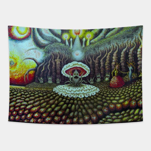 Hellscape Horror Tapestry by Tirsatns Stuff