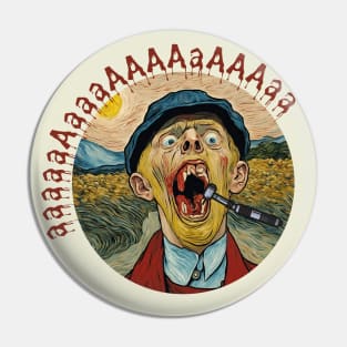 Van Gogh style Screaming Man Pin