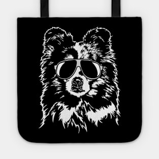 Funny Sheltie Shetland Sheepdog cool dog portrait Tote