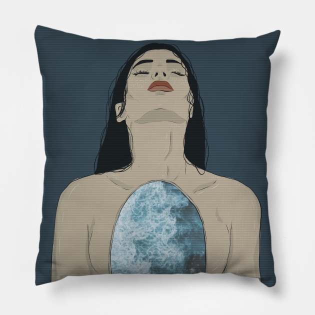 Inner ocean Pillow by DemoNero