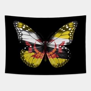 Bruneian Flag  Butterfly - Gift for Bruneian From Brunei Tapestry