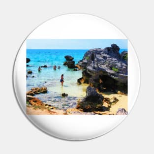St. George Bermuda - Bathing in the Ocean Pin