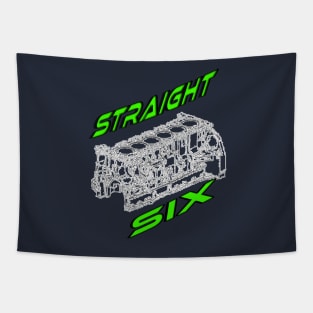 Engine Block Straight 6 (Green) Tapestry