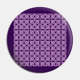 Ethnic Pattern Purple Medieval Irish Celtic Tiles Pin