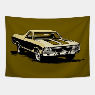 Yellow 68 El Camino Tapestry