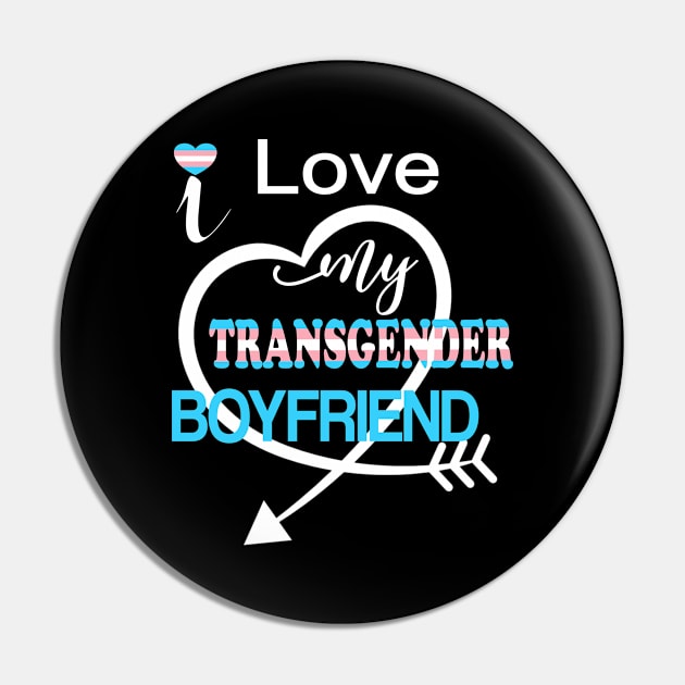 Transgender LGBTQ Pride Partner Support Love My Boyfriend Pin by Kimmicsts