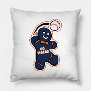 Detroit Tigers Gingerbread Man Pillow