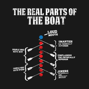 The Real Parts Of The Boat - Funny Rowing Distressed Style T-Shirt