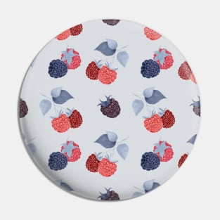 Strawberry Pattern with raspberries and blackberries Pin