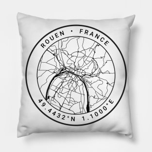 Rouen Map Pillow