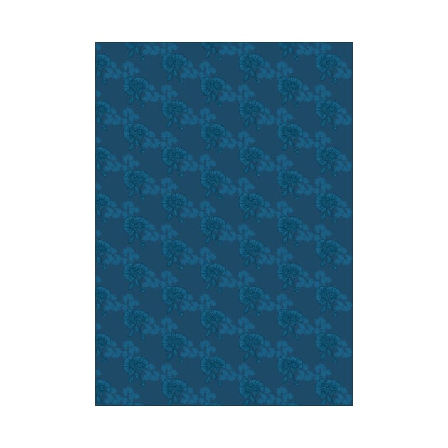 Blue Floral Pattern by IncognitobyE