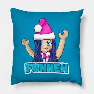 Funneh in a pink Christmas hat Pillow
