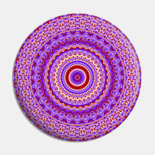 Groovy Retro Mandala Pin