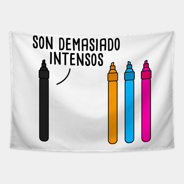 Son Demasiado Intensos - Spanish Puns Collection Tapestry by Soncamrisas