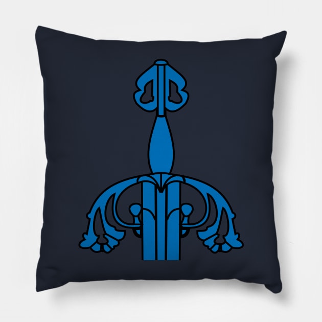 Tizona Sword Garnish (Blue) Pillow by PabloDeChenez