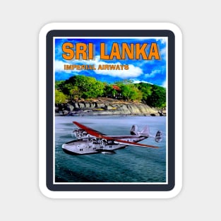 SRI LANKA Vintage Imperial AirwaysTrave and Tourism Advertising Print Magnet