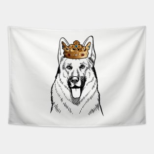 German Shepherd Dog King Queen Wearing Crown Tapestry