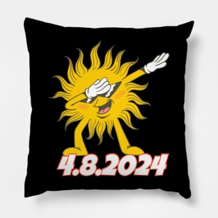 Total Solar Sun Eclipse Dabbing Sun 4.8.2024 Pillow