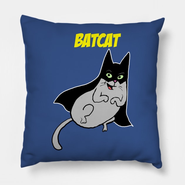 It's Batcat Pillow by SteelWoolBunny