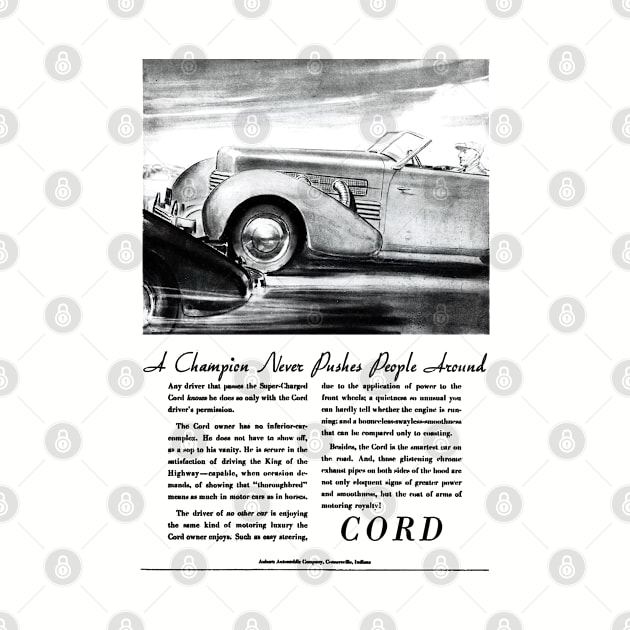 SUPER-CHARGED CORD - advert by Throwback Motors