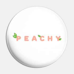 Peachy lettering Pin