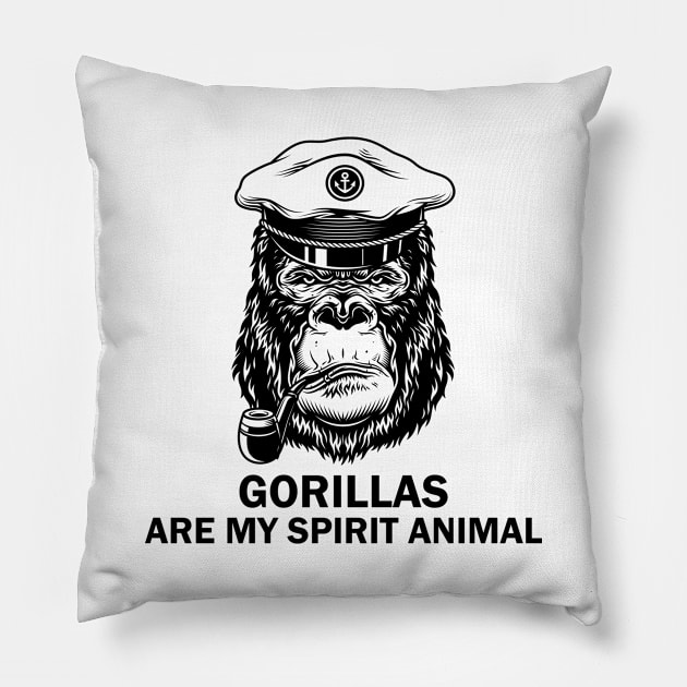 Gorillas are my spirit animal Pillow by BeDesignerWorld