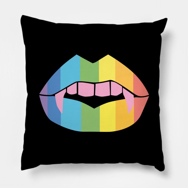 Vampire rainbow. Pillow by candelanieto