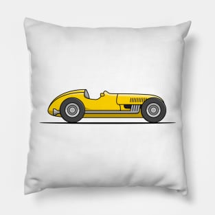 Classic Racing Car - Yellow Pillow