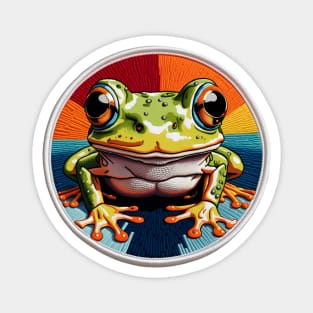 Froggie Embroidered Patch Magnet