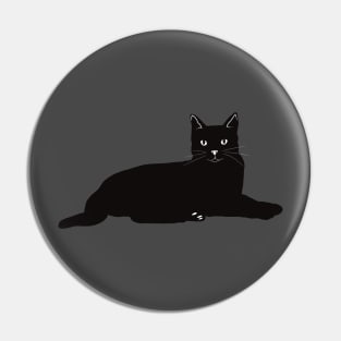 The Black cat is chilling and watching you. Pin