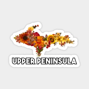 Floral Upper Peninsula Logo Magnet