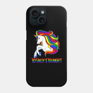 Totally Straight Horse Unicorn LGBT Gay Pride  Stripe Phone Case