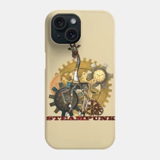 Funny steampunk giraffe Phone Case