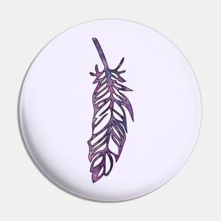 Galaxy Feather | Purple + Blue Feather | Watercolor Galaxy Feather Pin