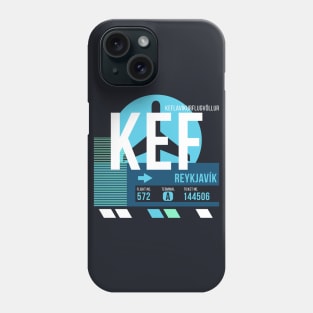 Reykjavik (KEF) Airport Code Baggage Tag Phone Case