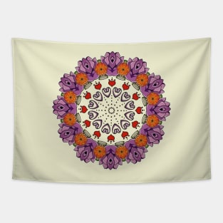 Hearts and Flowers Tapestry