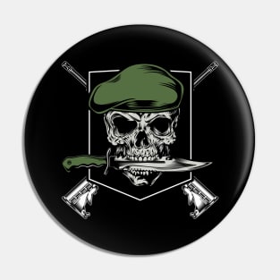 Soldier Skull Army Emblem Pin