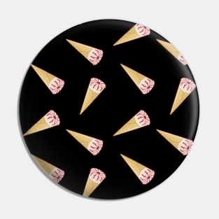 Ice Cream Cone Pattern Pin