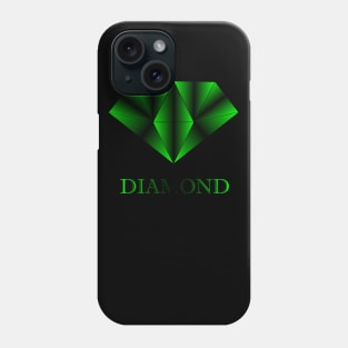 Green geometric diamond Phone Case