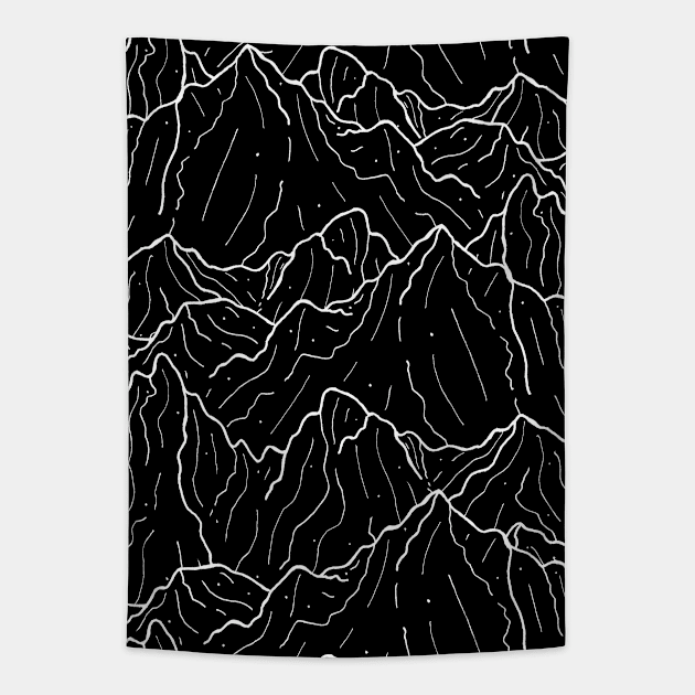 The mountains of shadow Tapestry by Swadeillustrations