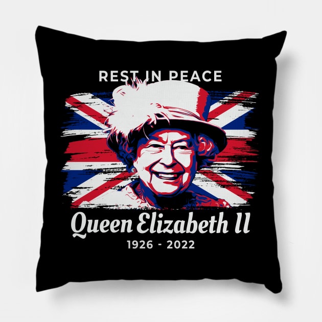 rip queen elizabeth uk Pillow by PRESENTA