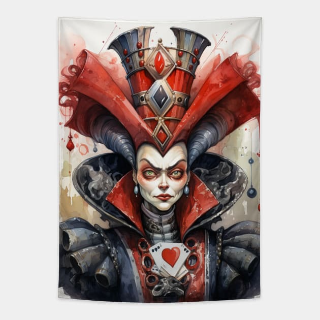 Queen of Hearts Tapestry by tfortwo