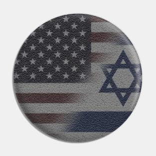 American and Israeli Flag Blended Pin