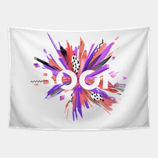 Boom typography art Tapestry