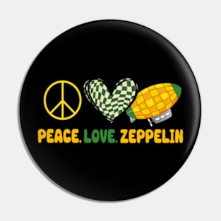 Zeppelin Love Peace Pin