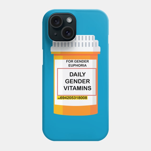 DAILY GENDER VITAMINS for gender euphoria Phone Case by remerasnerds