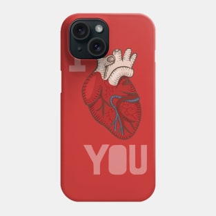 I Love You, Anatomical Heart Phone Case