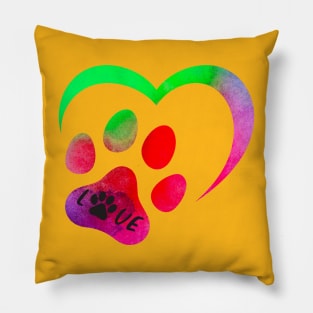Heart paw dog icon. Pillow